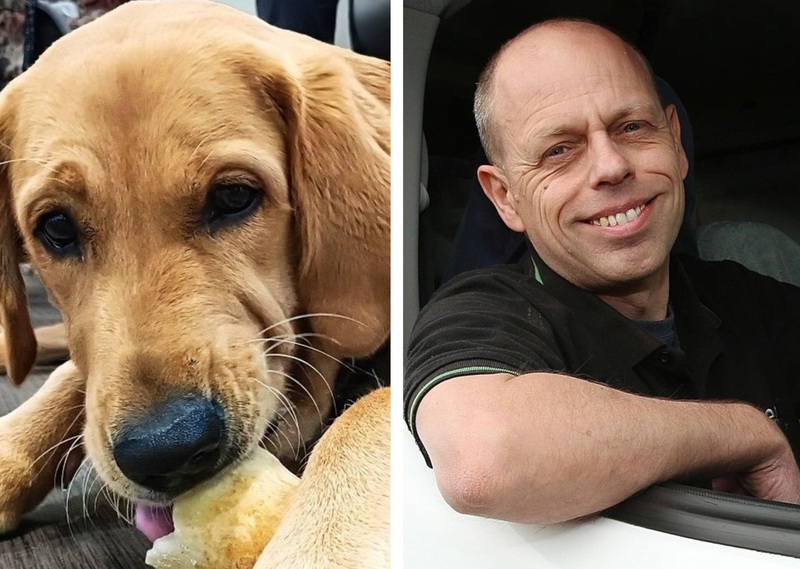 Guide Dogs trainee Ralph and Jonathan Fry of Ovenu Bolton