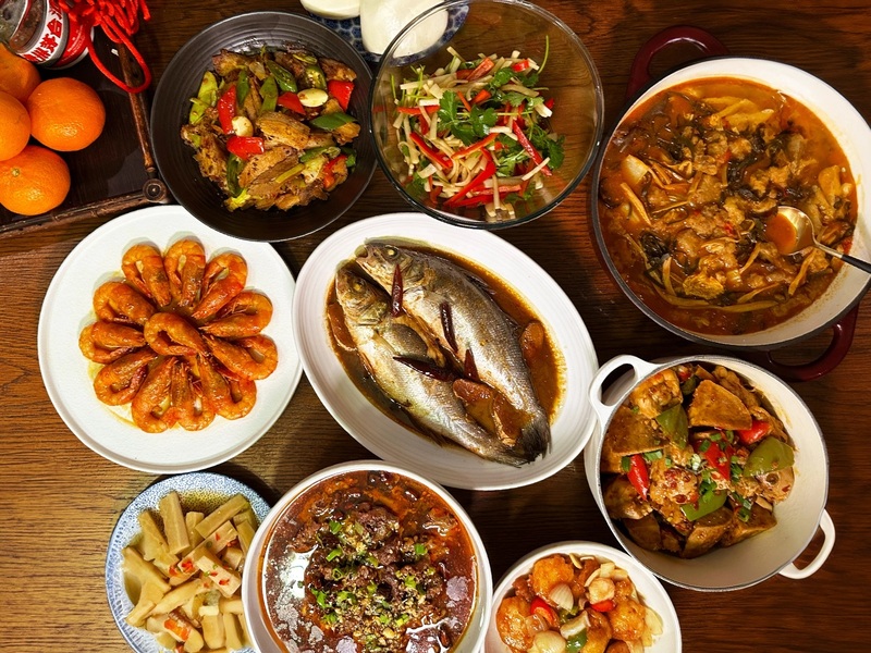 A variety of traditional dishes for families to choose from 