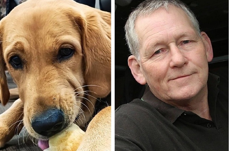 Guide Dogs trainee pup Ralph and Paul Green of Ovenu Bedford
