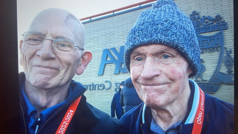 Terry Egan and John Kelly at Anfield