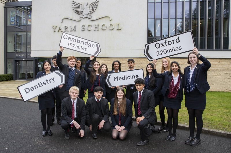 Yarm has a strong track record of pupils gaining places at Oxbridge and Russell Group universities