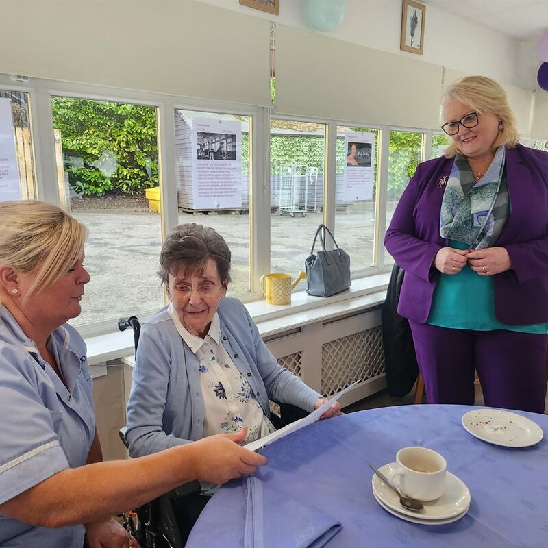 Female residents of Avonbridge Care Home in Hamilton were joined by Christina McKelvie MSP as part of International Women’s Day (IWD) celebrations