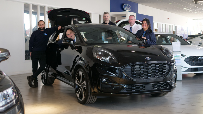 Colleagues at Bristol Street Motors Hartlepool Ford celebrate their award