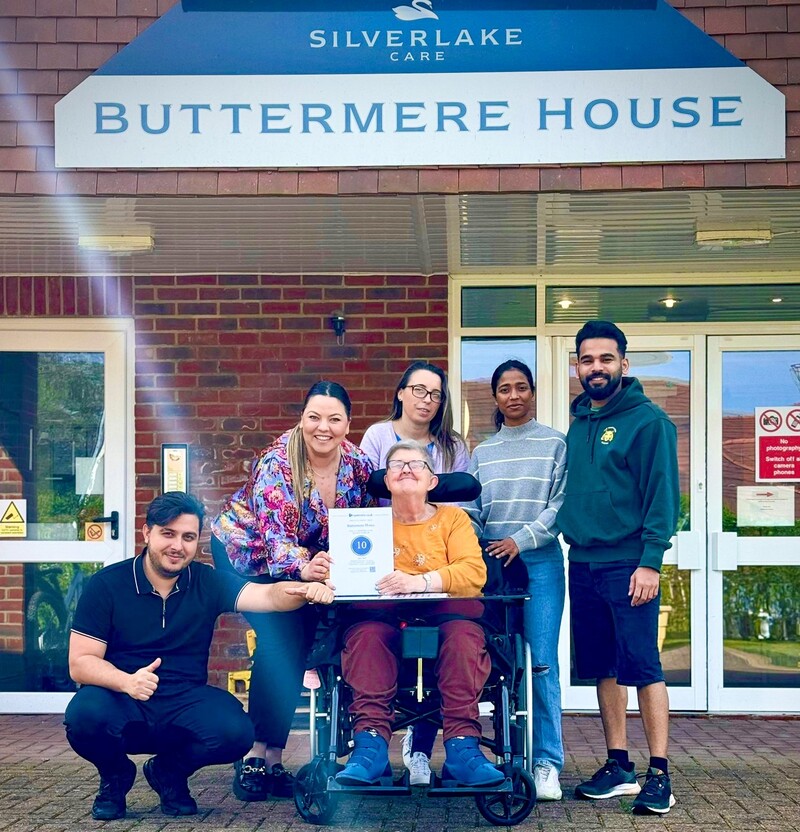 Buttermere House staff and residents celebrate a perfect 10 